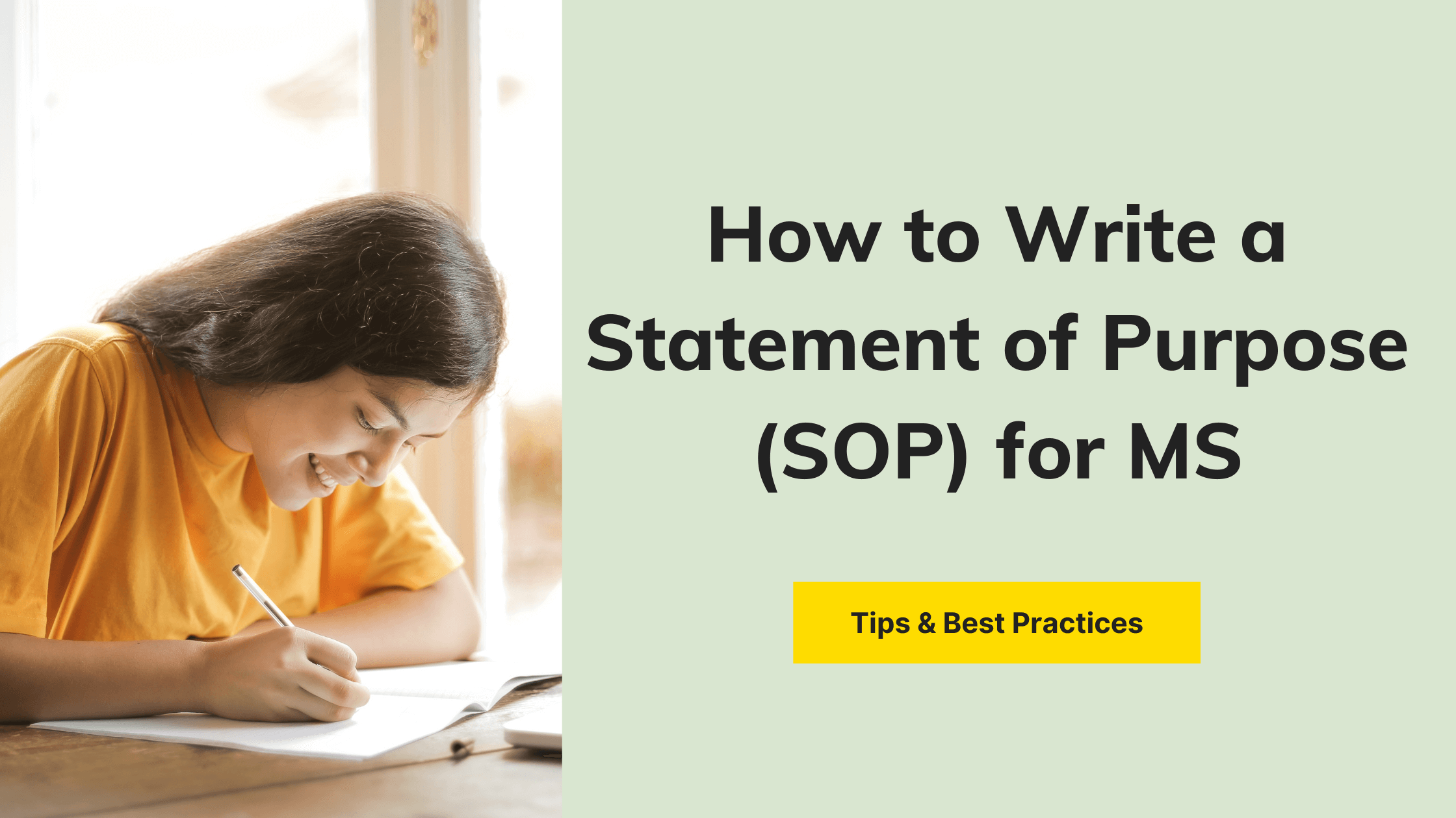 How to Write a Statement of Purpose (SOP) for MS